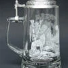 Timber Wolf Glass Beer Stein