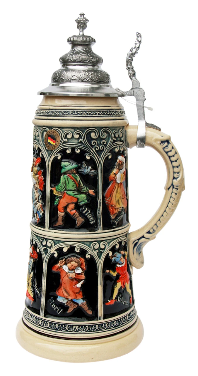 King Limitaet 2015 | Medieval Months Handpainted Beer Stein 3 King Limitaet 2015 | Medieval Months Handpainted Beer Stein - Image 3
