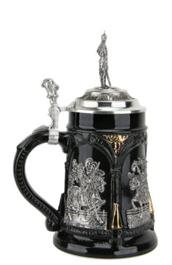 Medieval Tournament Beer Stein | Knight Lid -Luxury Cup Store Medieval Tournament Beer Stein Knight Lid KT6001SR LS SM 77388.1461697990