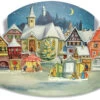 Moonlit Village Christmas Market 1955 Reproduction 3D German Advent Calendar