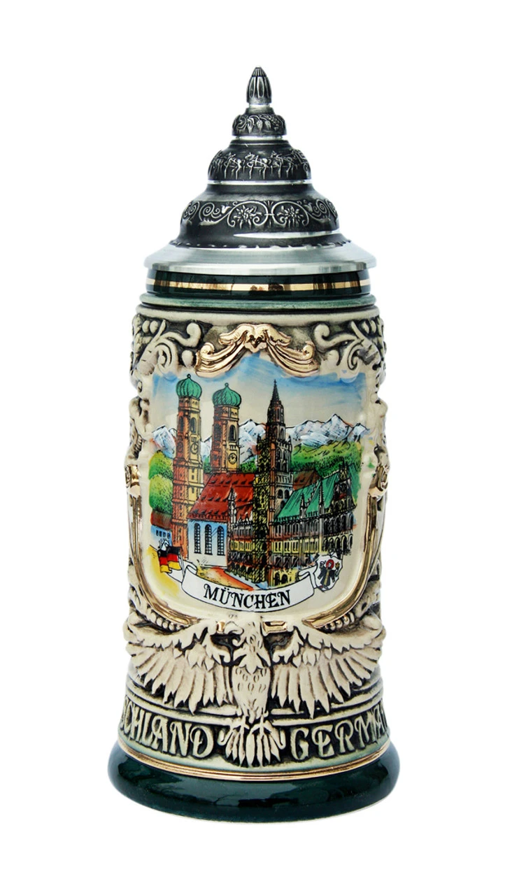 Munich City Skyline Beer Stein 0.4 Liter 1 Munich City Skyline Beer Stein 0.4 Liter