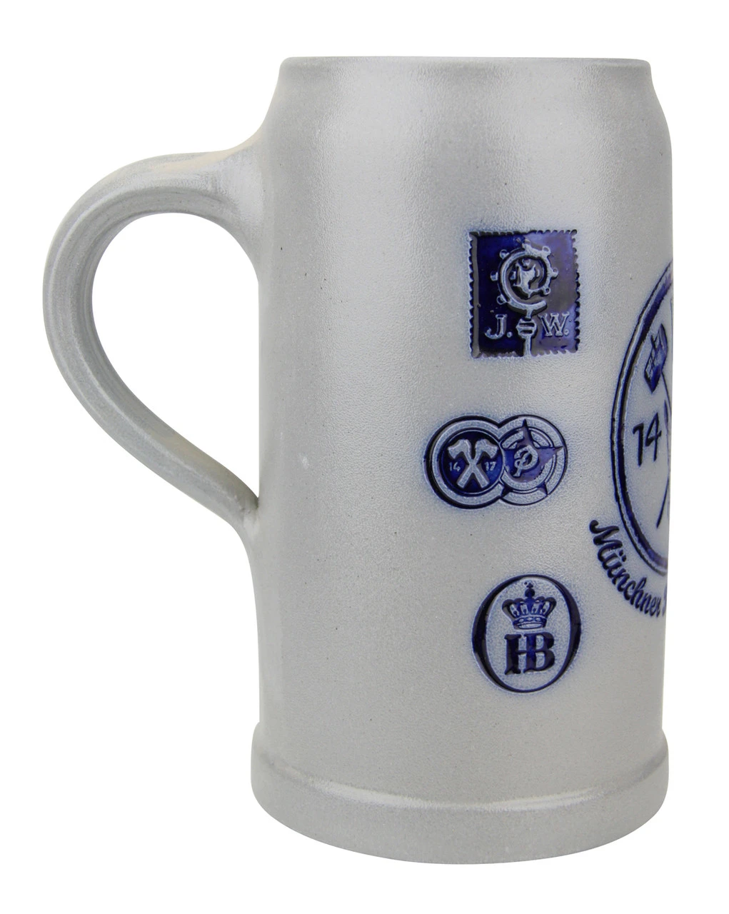 Munich Purity Law 1487 1 Liter Salt Glaze Stoneware Beer Mug - Image 6