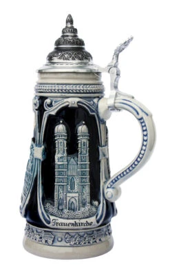 Portraits Of Munich Beer Stein | Cobalt -Luxury Cup Store Munich Scenes Beer Stein Cobalt Blue K303SGN RS SM 14202.1443205837
