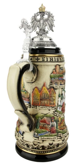 Neuschwanstein Castle German Beer Stein With Eagle Lid 10 Neuschwanstein Castle German Beer Stein With Eagle Lid -Luxury Cup Store Neuschwanstein Castle German Beer Stein with Eagle Lid ZB1424S9009 Back SM 07922.1618350124