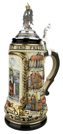 Neuschwanstein Castle German Beer Stein With Eagle Lid 8 Neuschwanstein Castle German Beer Stein With Eagle Lid -Luxury Cup Store Neuschwanstein Castle German Beer Stein with Eagle Lid ZB1424S9009 RA SM 35294.1618350111