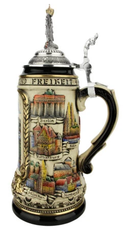 Neuschwanstein Castle German Beer Stein With Eagle Lid 9 Neuschwanstein Castle German Beer Stein With Eagle Lid -Luxury Cup Store Neuschwanstein Castle German Beer Stein with Eagle Lid ZB1424S9009 RS SM 67310.1618350116