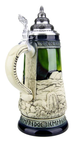 Northern Lights Viking Beer Stein 8 Northern Lights Viking Beer Stein -Luxury Cup Store Northern Lights Viking Beer Stein K324 Back SM 78907.1527115086