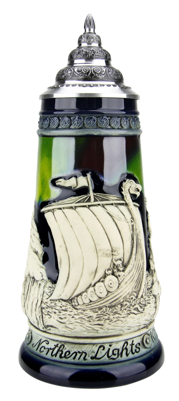 Northern Lights Viking Beer Stein 1 Northern Lights Viking Beer Stein