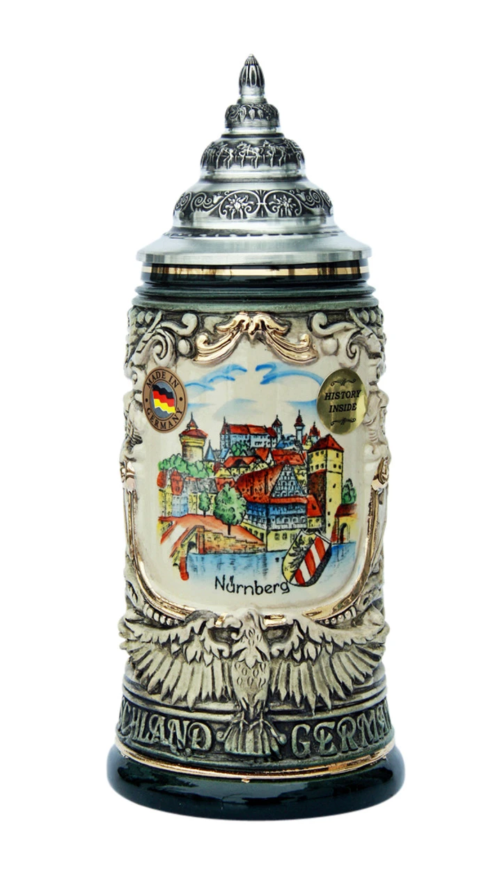 Nuernberg City Skyline Beer Stein 0.4 Liter 1 Nuernberg City Skyline Beer Stein 0.4 Liter