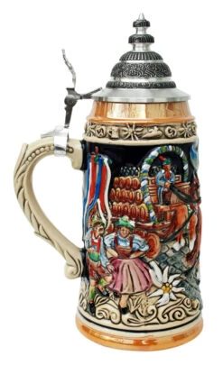 Oktoberfest Beer Wagon Stein 1 Liter -Luxury Cup Store Oktoberfest Beer Wagon Stein 1 Liter ZB1915996 LS SM 19594.1499964422