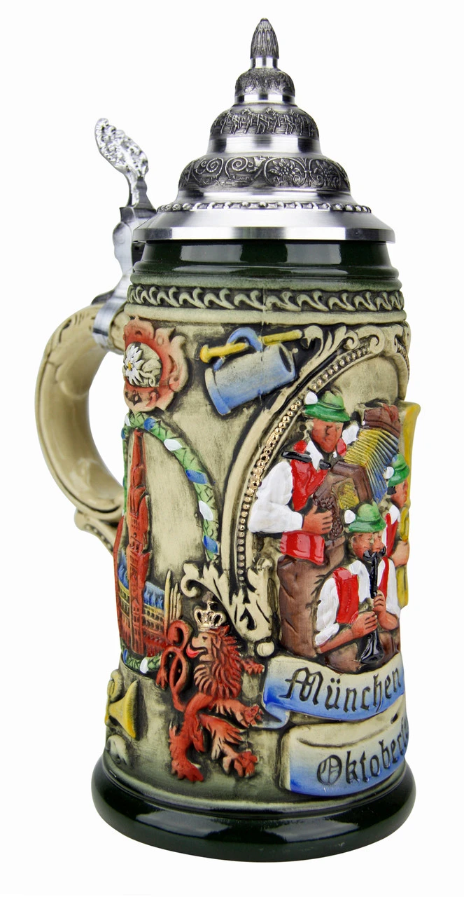 Oktoberfest Oompah Band Beer Stein Rustic (0.4 Liter) - Image 5