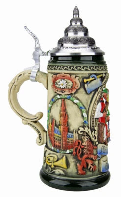Oktoberfest Oompah Band Beer Stein Rustic (0.4 Liter) -Luxury Cup Store Oktoberfest Oompah Band Beer Stein Rustic 0.4 Liter K202 2RU4 LS SM 36372.1503610993