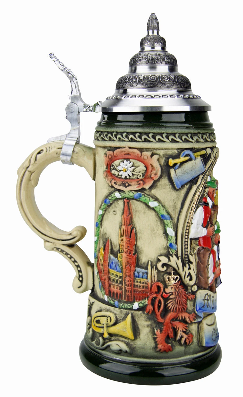 Oktoberfest Oompah Band Beer Stein Rustic (0.4 Liter) - Image 4