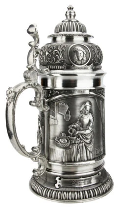 Old Dutch Masters Pewter Beer Stein -Luxury Cup Store Old Dutch Masters Pewter Beer Stein AS12137 Back SM 40016.1618256134