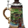 Old Heidelberg Beer Stein With Wood Lid