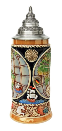 Old World Globe Four Elements Beer Stein