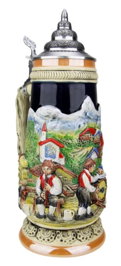 Alpine Oompah Band Beer Stein | 1 Liter -Luxury Cup Store Oompah Band in the Alps German Beer Stein K350K LA SM 28505.1523737075