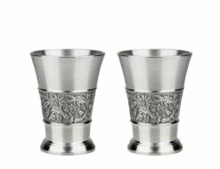 Nuremberg Style Pfeffersacke Pewter Shot Cup 1oz | Set Of 2