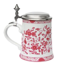 Zimmermann Pink Flowers Porcelain Beer Stein -Luxury Cup Store Pink Flowers Porcelain Beer Stein Z9485P LS SM 40857.1425501648