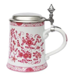 Zimmermann Pink Flowers Porcelain Beer Stein
