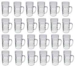 Plastic Beer Mug 24 Pack 1 Liter
