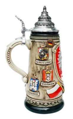 Polska Beer Stein Rustic -Luxury Cup Store Polska Poland Beer Stein K307RUP LS SM 92619.1443205928