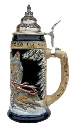 Power Of The Pack Wolf Beer Stein -Luxury Cup Store Power of the Pack Cobalt K955 RS SM 72547.1401735952