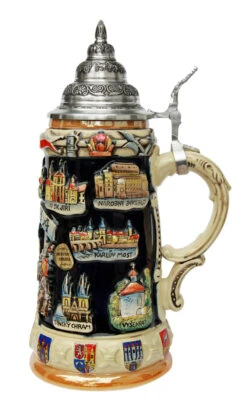 Prague Commemorative Beer Stein -Luxury Cup Store Prague Praha Beer Stein K309P RS SM 63861.1416845053