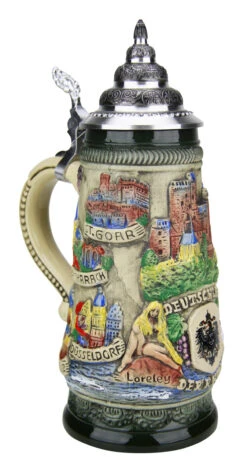 Rhein River Beer Stein Rustic -Luxury Cup Store Rhein River Beer Stein Rustic K307RUR LA SM 26642.1507158446