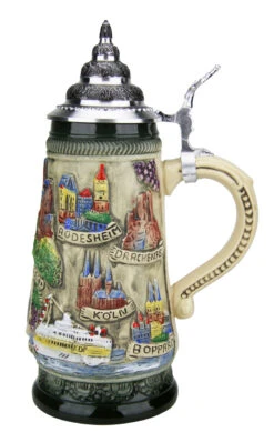 Rhein River Beer Stein Rustic -Luxury Cup Store Rhein River Beer Stein Rustic K307RUR RS SM 27901.1507158447