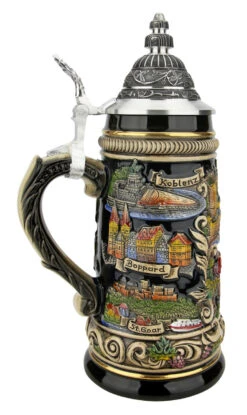 Rhein River German Beer Stein -Luxury Cup Store Rhein River German Beer Stein ZB1757606 LS SM 86012.1618345416