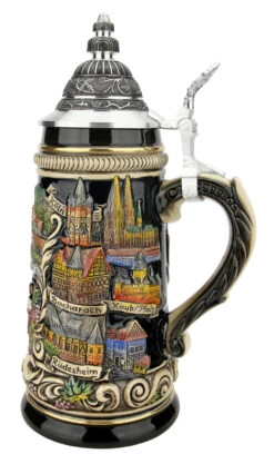 Rhein River German Beer Stein -Luxury Cup Store Rhein River German Beer Stein ZB1757606 RS SM 74511.1618345419