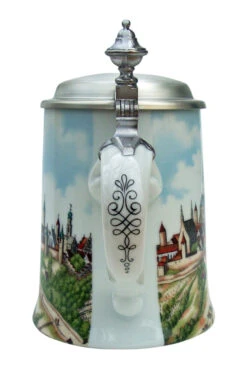 Zimmermann Rothenburg Porcelain Beer Stein -Luxury Cup Store Rothenburg Porcelain Beer Stein Z9400R Back SM 48288.1425242050