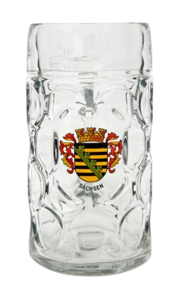 Sachsen Dimpled Oktoberfest Glass Beer Mug 1 Liter -Luxury Cup Store Sachsen Dimpled Oktoberfest Glass Beer Mug 1 Liter BK047SH FNT SM 10088.1515710658