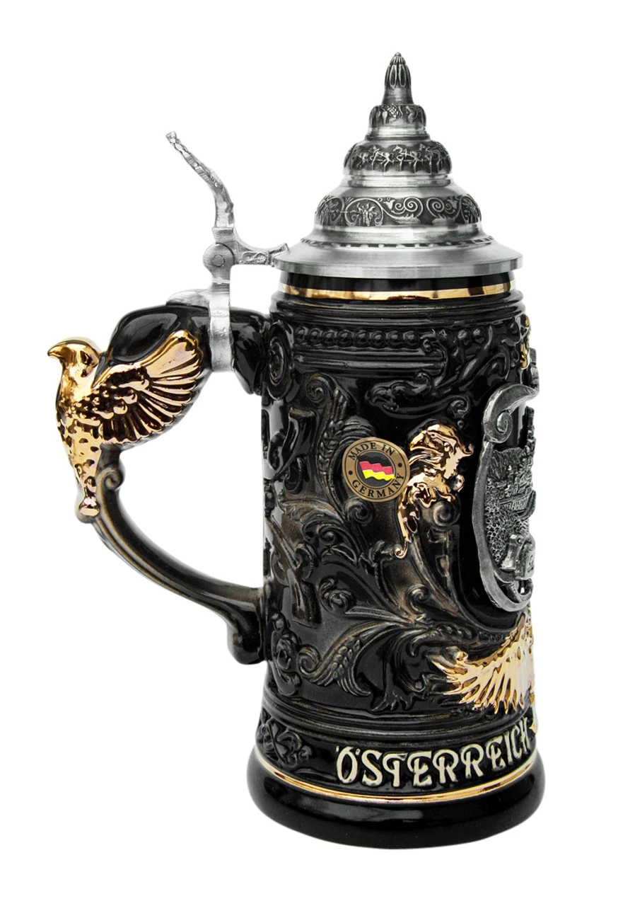 Salzburg Eagle Handle Beer Stein 0.4 Liter 2 Salzburg Eagle Handle Beer Stein 0.4 Liter - Image 2
