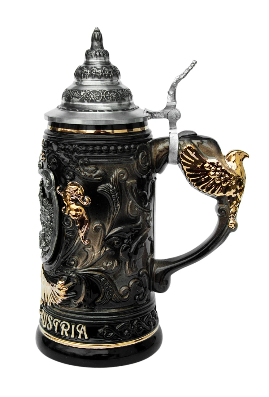 Salzburg Eagle Handle Beer Stein 0.4 Liter 3 Salzburg Eagle Handle Beer Stein 0.4 Liter - Image 3