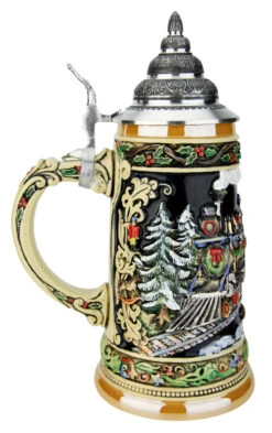 Santas Train German Christmas Beer Stein -Luxury Cup Store Santas Train German Christmas Beer Stein K048 LS SM 00239.1591287812