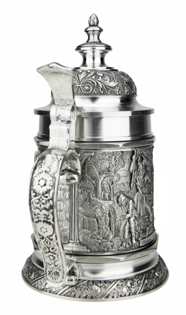 Siegfried Treasure Of The Nibelungen Pewter Beer Stein - Image 4