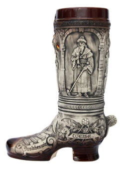 German Ceramic Beer Boot 2 Liter Rustic -Luxury Cup Store Stoneware Beer Boot 2 Liter K378E RS SM 54951.1553613212