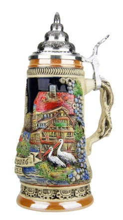 Strasbourg Alsace Beer Stein 6 Strasbourg Alsace Beer Stein -Luxury Cup Store Strasbourg Alsace Beer Stein K305SBG RS SM 28365.1491255937