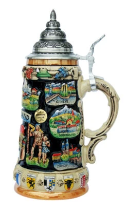 Switzerland Commemorative Beer Stein -Luxury Cup Store Switzerland Panorama Beer Stein K309SW RS SM 23908.1401399247