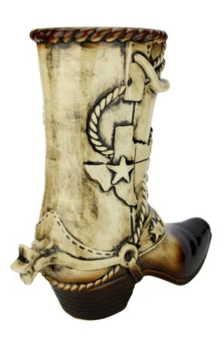 Texas Cowboy Beer Boot 1 Liter | Ceramic -Luxury Cup Store Texas Beer Boot 1 Liter Ceramic KT600E Back SM 78453.1591137897