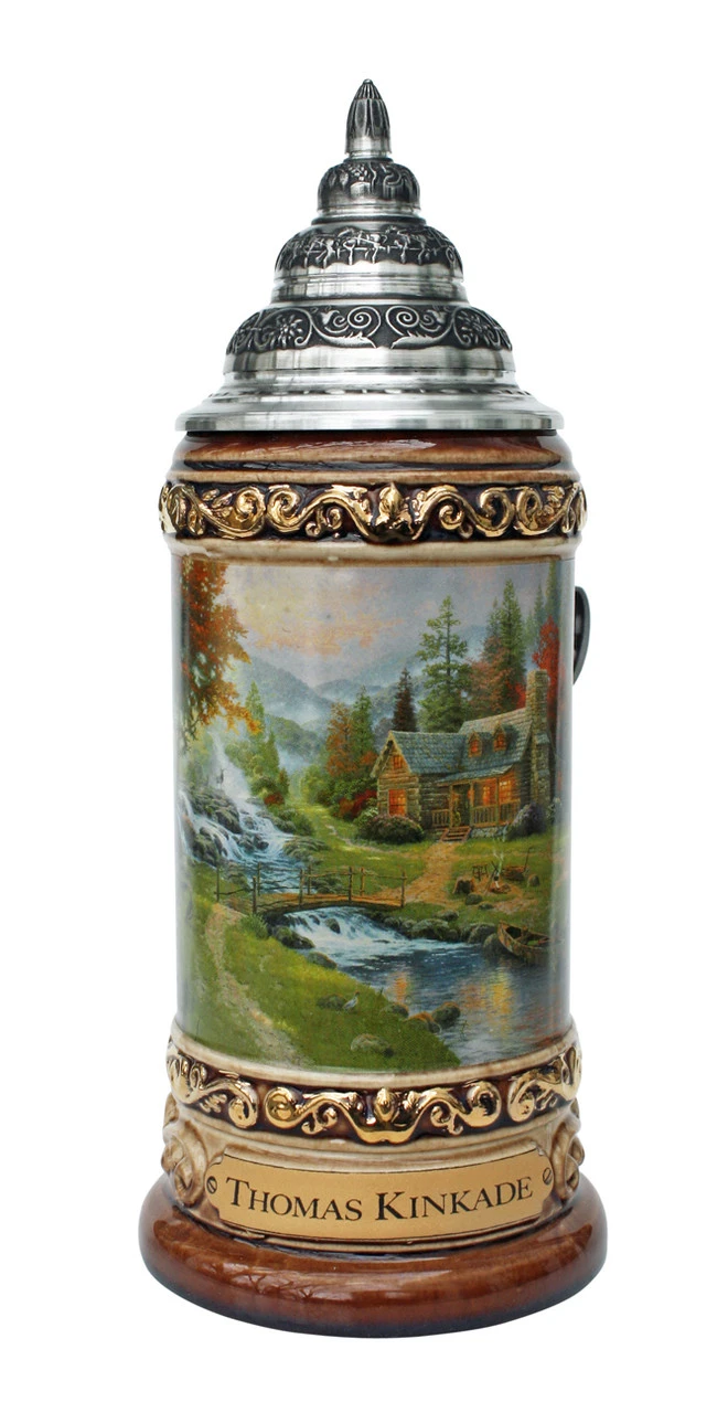 Thomas Kinkade Mountain Paradise Beer Stein 1 Thomas Kinkade Mountain Paradise Beer Stein