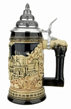 Train Beer Stein | Antique Style -Luxury Cup Store Train Beer Stein Antique Style K940EZ RS SM 26640.1631571655