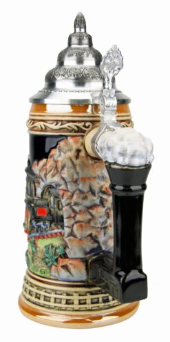 Train Beer Stein -Luxury Cup Store Train Beer Stein K940 Back SM 66190.1495575261