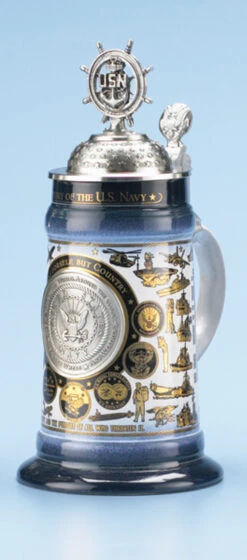 U.S. Navy History Beer Stein