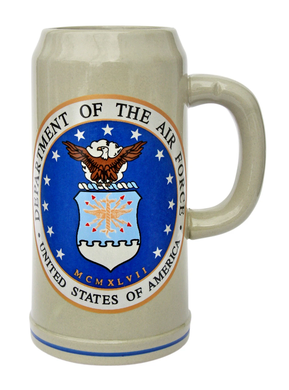 US Air Force Stoneware Beer Mug 1 Liter 1 US Air Force Stoneware Beer Mug 1 Liter