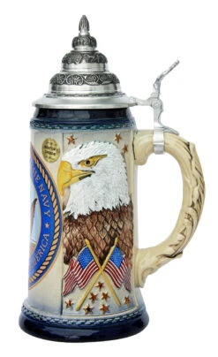 US Navy Beer Stein -Luxury Cup Store US Navy Beer Stein K727N RS SM 70144.1401399581