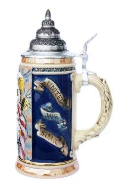 US Air Force Eagle Of Freedom Beer Stein -Luxury Cup Store United We Stand Beer Stein K728 RS SM 81784.1401399304