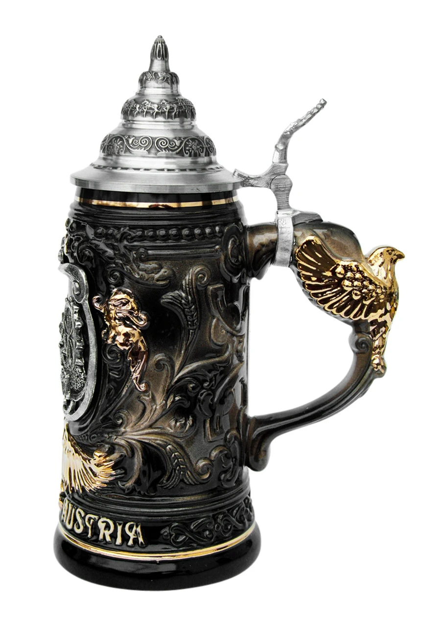 Vienna Eagle Handle Beer Stein 0.4 Liter 3 Vienna Eagle Handle Beer Stein 0.4 Liter - Image 3